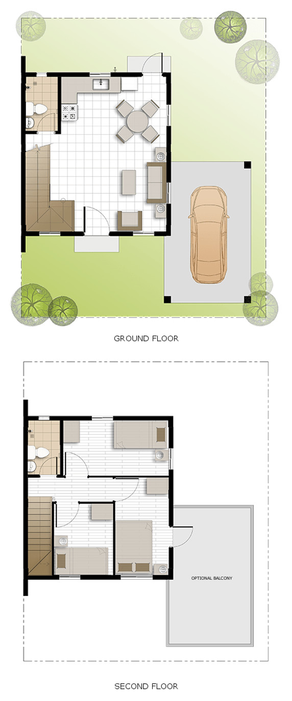 Cara Floor Plan House and Lot in Silang Cavite